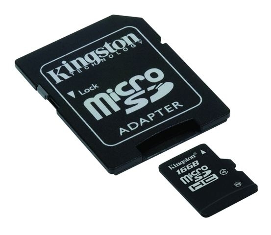 MICRO SD 16GB KINGSTON + SD adapter SDC4/16GB - Micro SD